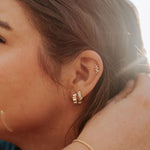Load image into Gallery viewer, Laurel Gold Leaf Studs
