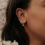 Load image into Gallery viewer, April Raindrop Dangle Hoops
