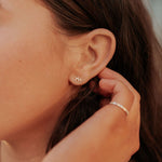 Load image into Gallery viewer, Laurel Gold Leaf Studs
