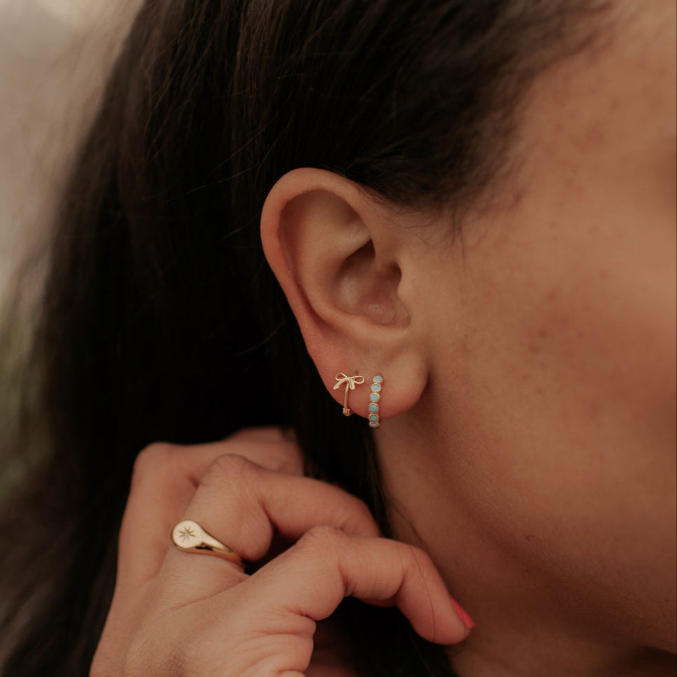 Gaby Turquoise Hoops