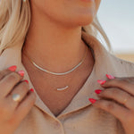 Load image into Gallery viewer, Jade Herringbone Necklace
