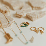 Load image into Gallery viewer, AZ Turquoise Hoops
