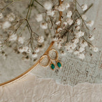 Load image into Gallery viewer, Riley Turquoise Hoops
