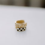 Load image into Gallery viewer, Black &amp; White Checkered Hoops
