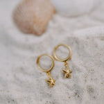 Load image into Gallery viewer, Starfish Hoops
