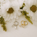 Load image into Gallery viewer, Sophie Baguette Diamond Dangle Hoops
