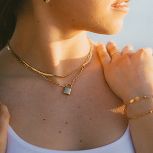 Jade Herringbone Necklace