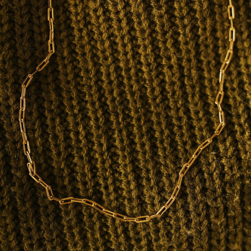*Littles* Madeline Gold Filled Paperclip Necklace