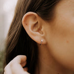 Load image into Gallery viewer, Sophie Baguette Diamond Mini Hoops
