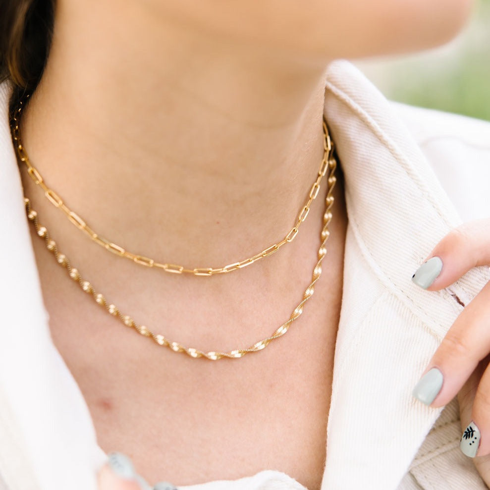 Amelia Gold Filled Twist Necklace