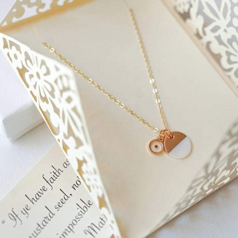 Dipped Necklace with Mustard Seed